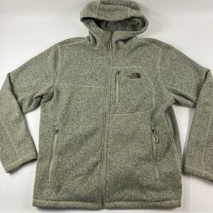 The North Face Men's Light Gray Sweater Zip-Up Fleece Jacket